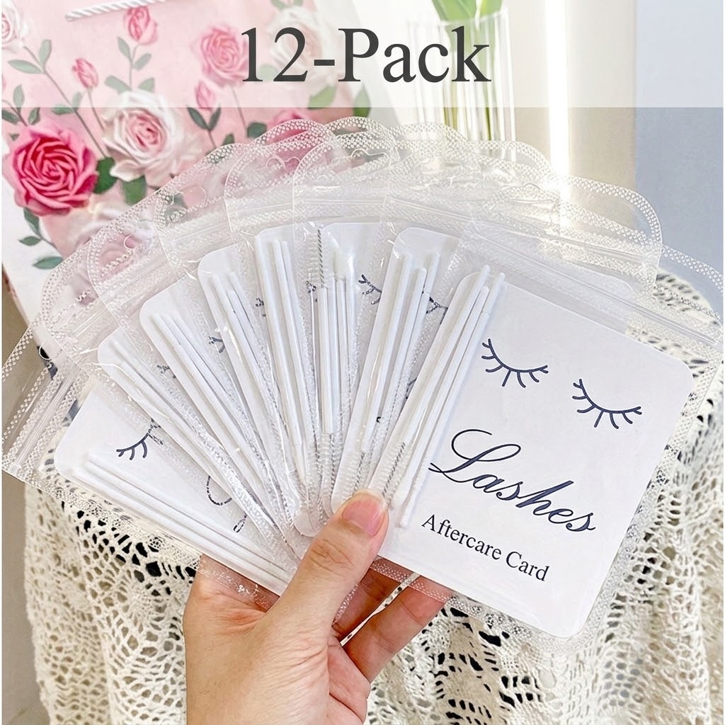 Lash Mapping Sticker - 12pcs Eyelash Aftercare Kits for Customers,