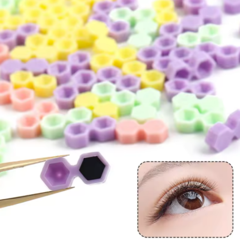 Eyelash Extension Volume Lashes - Lash Glue Cups Dual Hole Cone