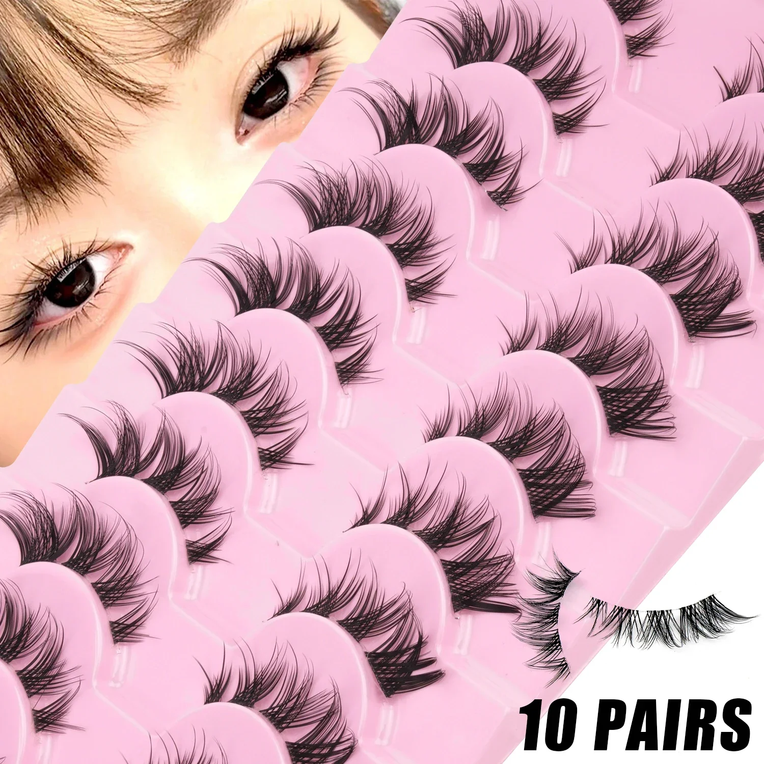 10 Pairs 3D Faux Mink False Ey - Faux Mink Lash ulasan dan harga