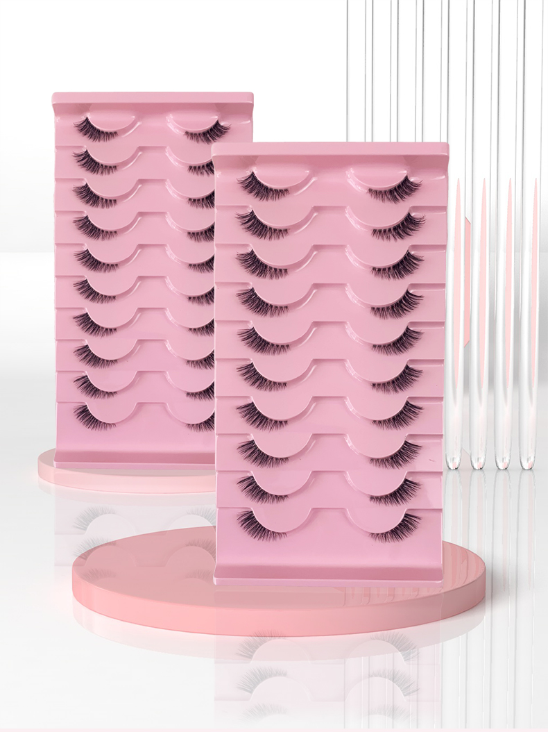 AMSDCN 10 pairs of 3D syntheti - Eyelash Extension Medium ulasan dan harga