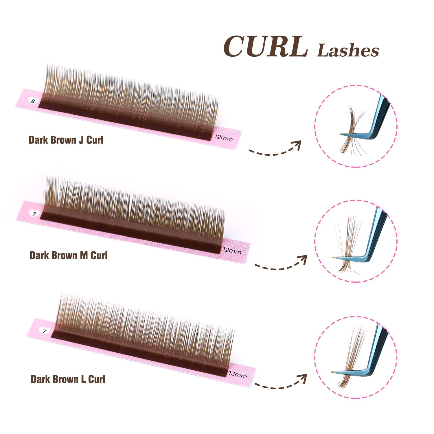 Lashprofessor L M Curl Brown I - Eyelash Extension Medium ulasan dan harga