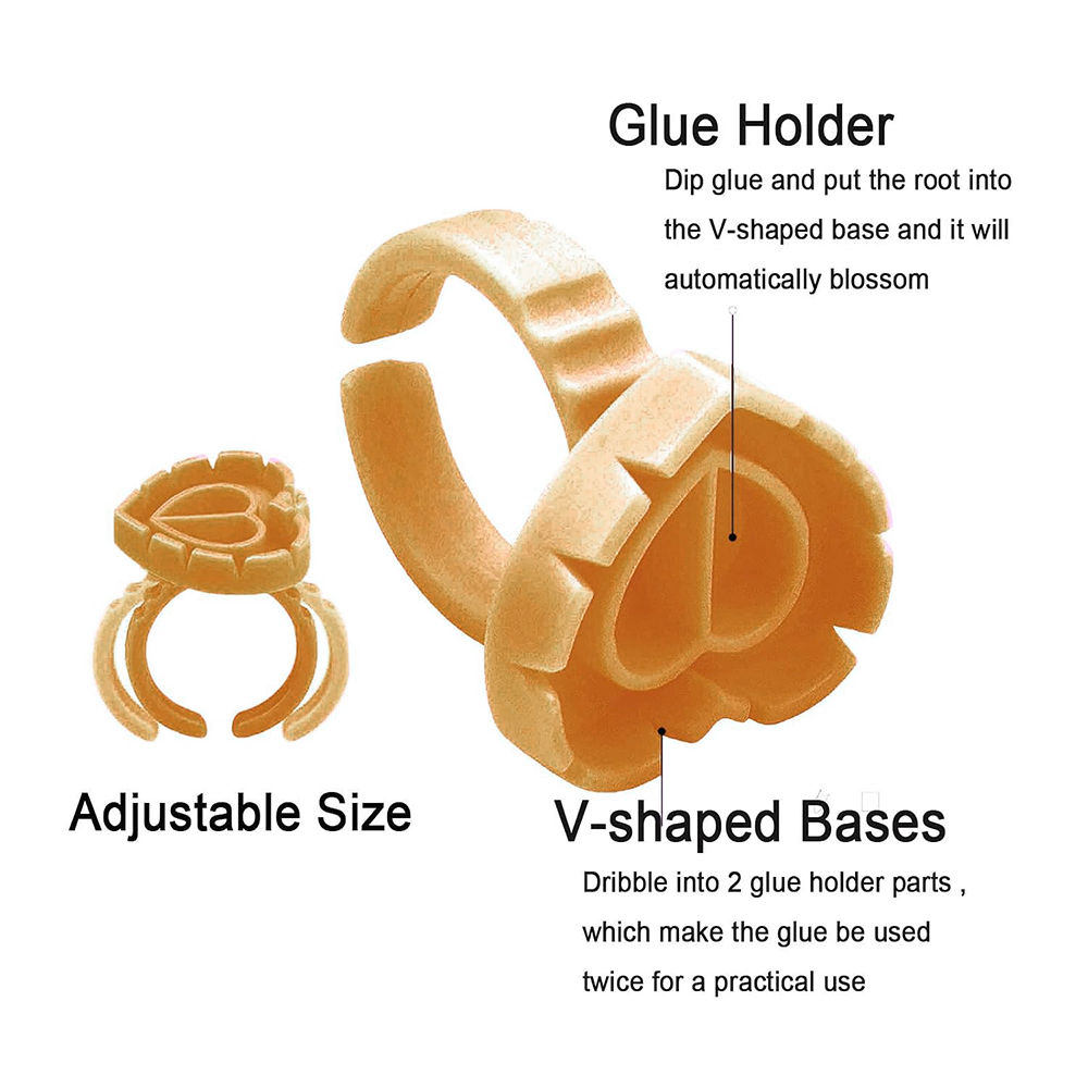 500PCS Glue Rings for Lash Ext - Eyelash Extension Volume Lashes ulasan dan harga