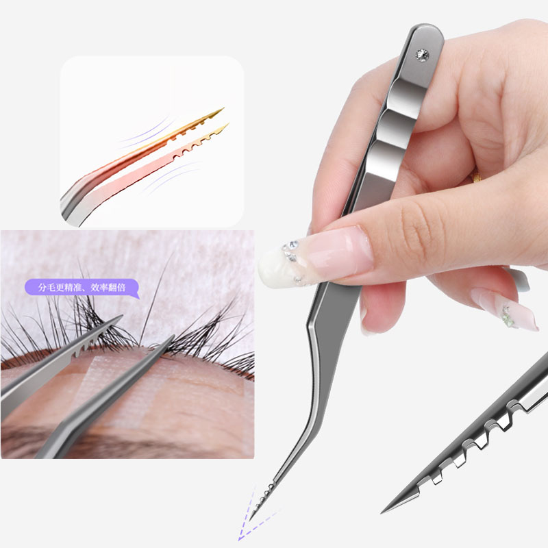 Gear Tip Eyelash Tweezers Stai - Eyelash Extension Equipment ulasan dan harga