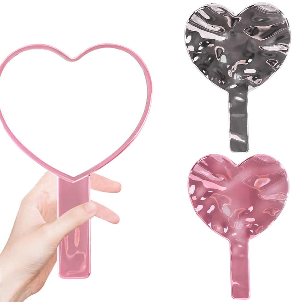 1pc Handheld Makeup Mirror Ele - Lash Mapping Sticker ulasan dan harga