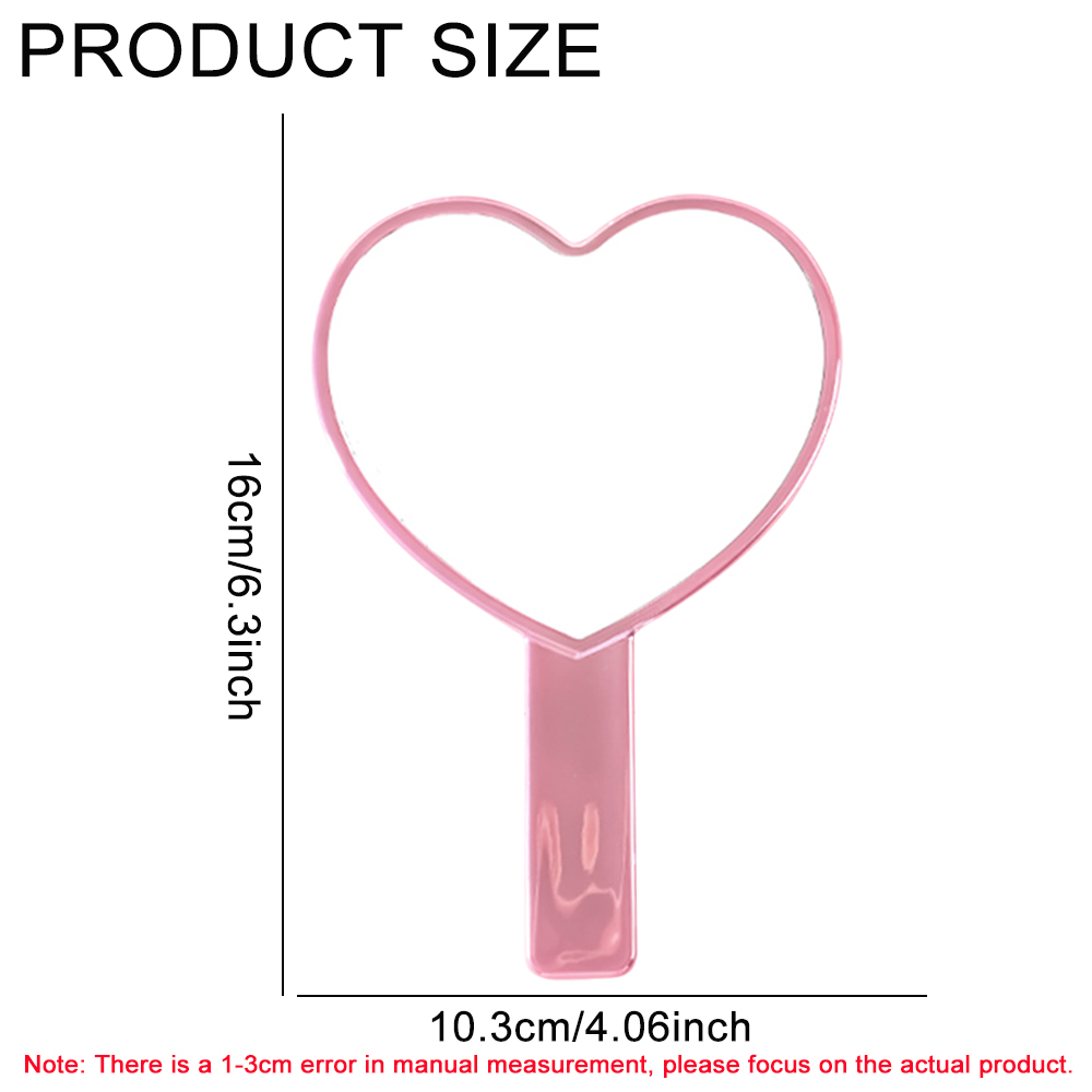 1pc Handheld Makeup Mirror Ele - Lash Mapping Sticker ulasan dan harga