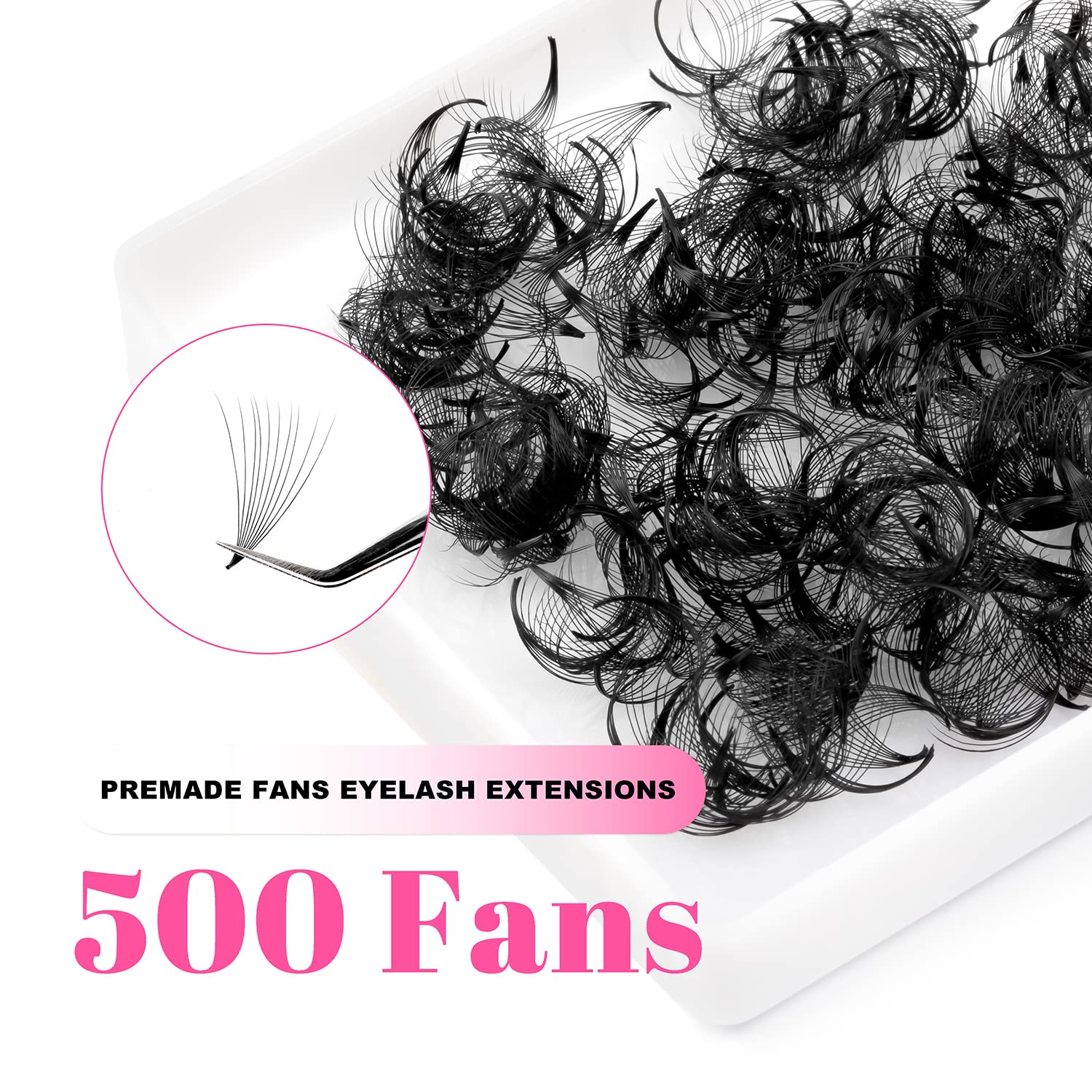 TDANCE 500Fans Pointy Base Loo - Eyelash Extension Medium ulasan dan harga