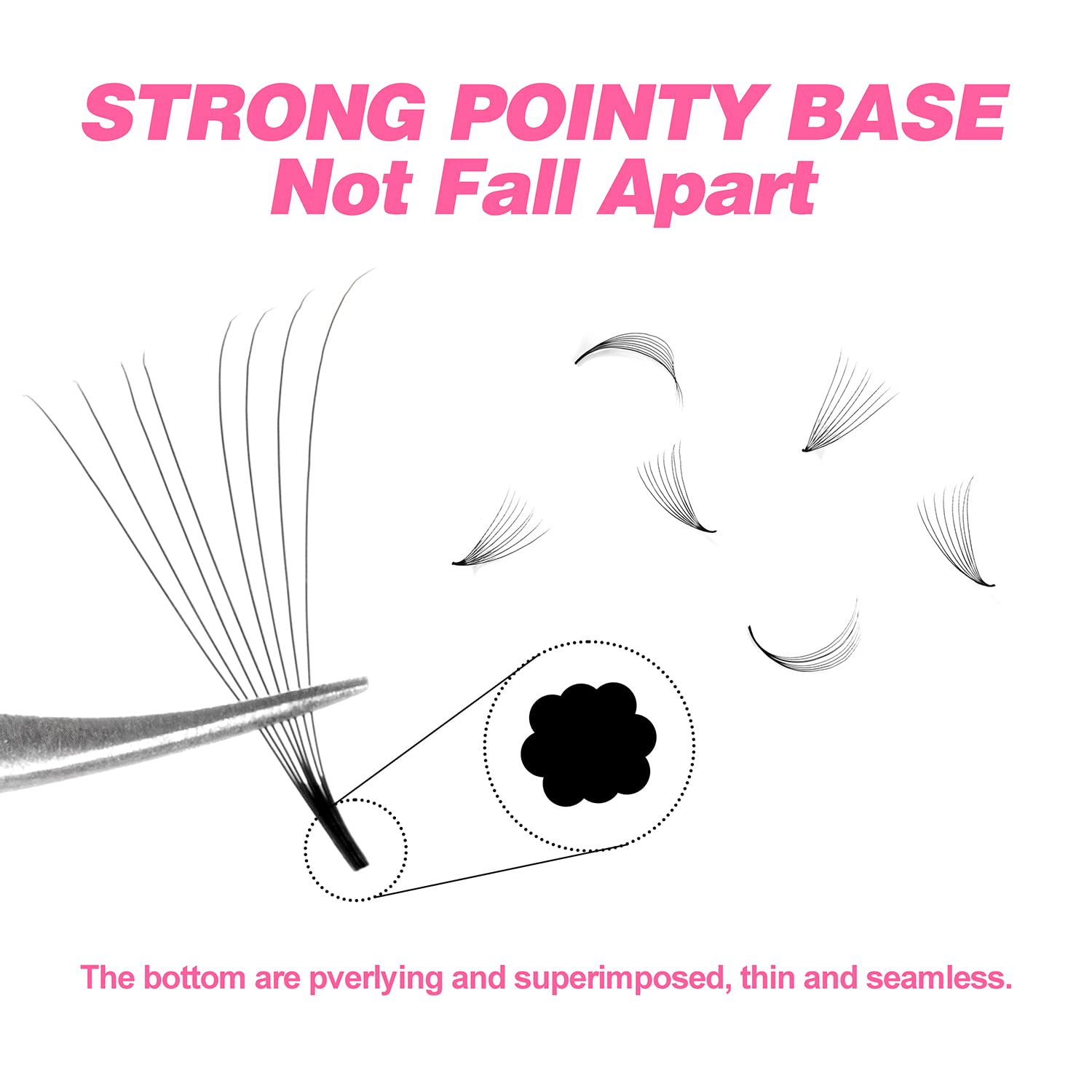 TDANCE 500Fans Pointy Base Loo - Eyelash Extension Medium ulasan dan harga