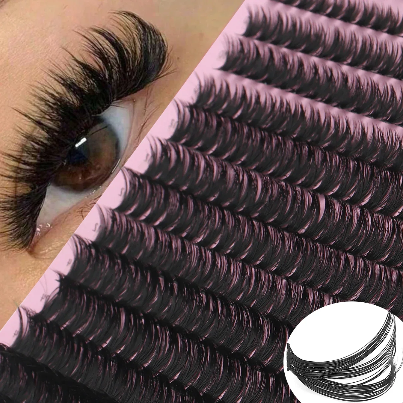 60D Multi-Row DIY Cluster Indi - Faux Mink Lash ulasan dan harga