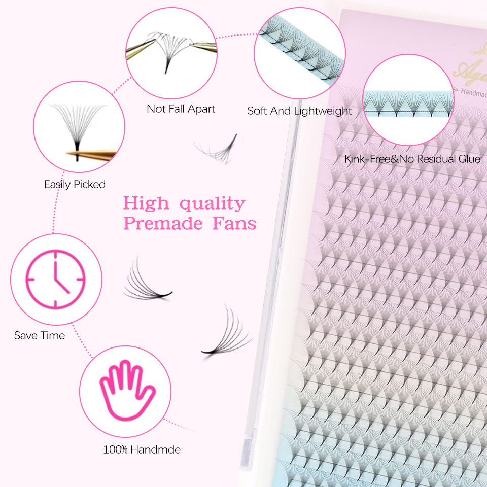 AGUUD 30d 40d Premade Fans Eye - Eyelash Extension Medium ulasan dan harga