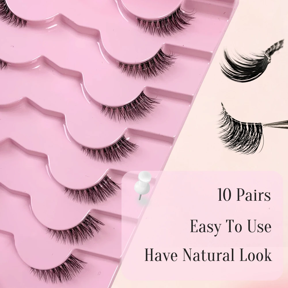 AMSDCN 10 Pairs of 3D Syntheti - Eyelash Extension Medium ulasan dan harga