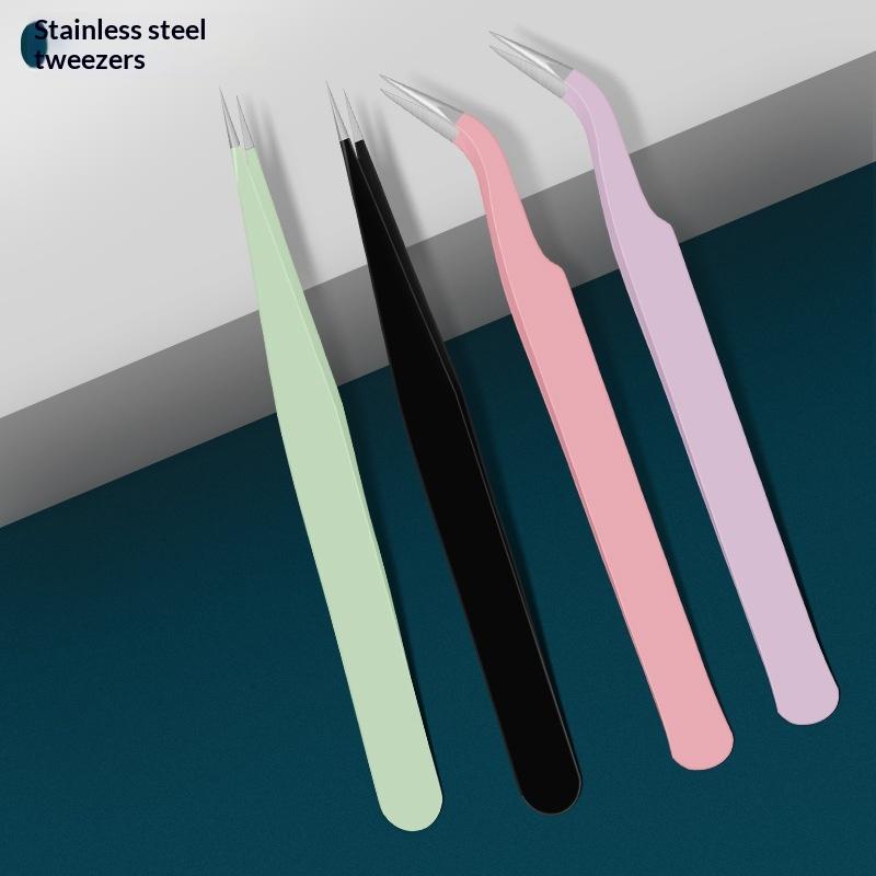 Stainless Steel Tweezers  Prec - Eyelash Extension Volume Lashes ulasan dan harga