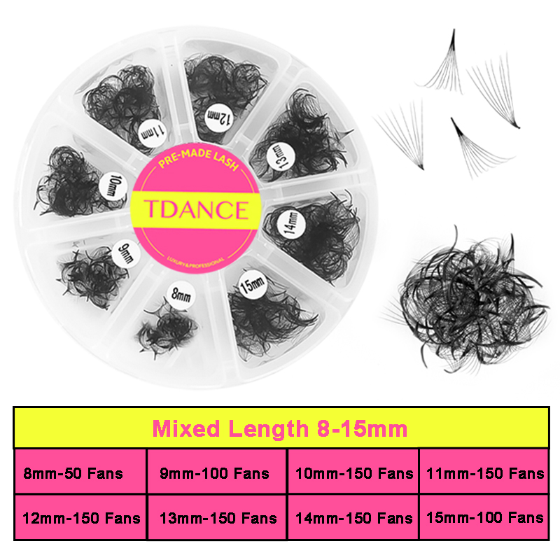 TDANCE 1000 Fans Loose Fan Mix - Eyelash Extension Medium ulasan dan harga